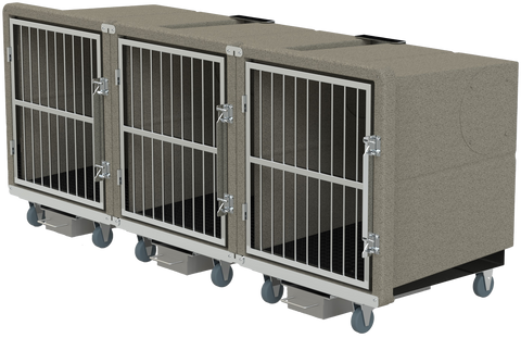 Groomer's Best 3 Modular Cage Bank Side-By-Side (3 Bases)