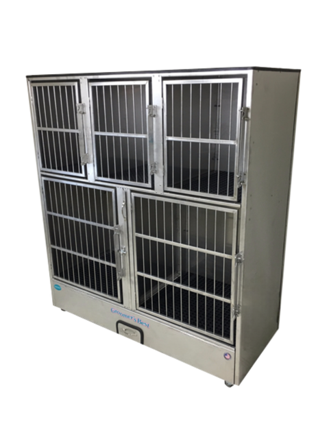Groomer's Best 5 Unit Cage Bank-Fully Assembled