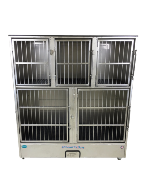 Groomer's Best 5 Unit Cage Bank-Fully Assembled