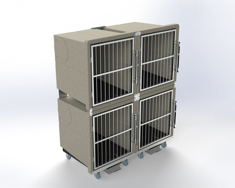 Groomer's Best 4 Modular Cage Bank