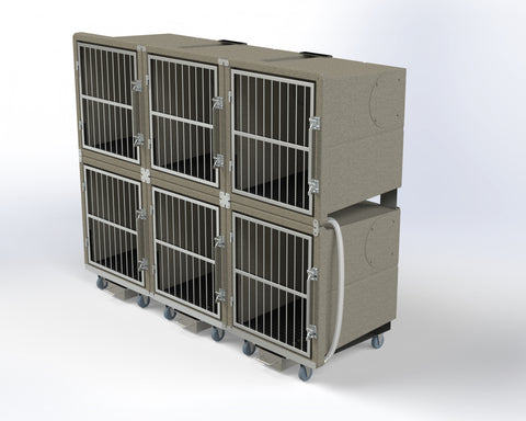 Groomer's Best 6 Modular Cage Bank