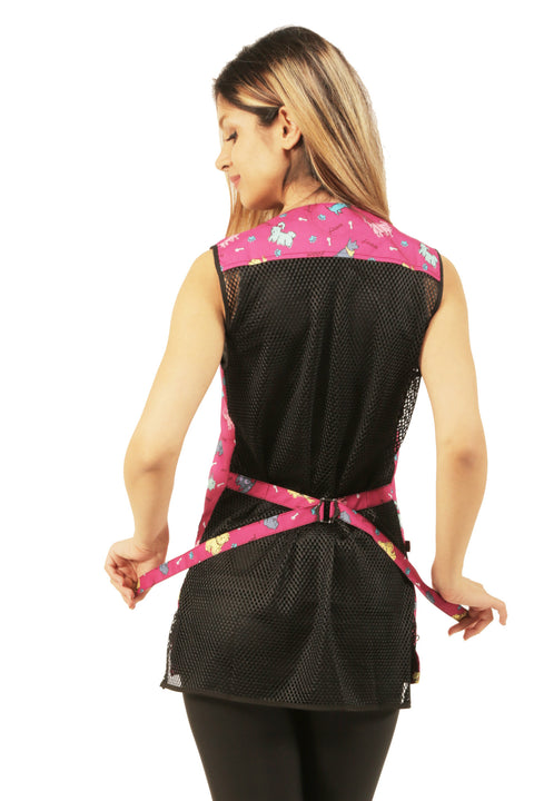 Ladybird Pink Waterproof Dog Design Vest w/ Covered Zipper