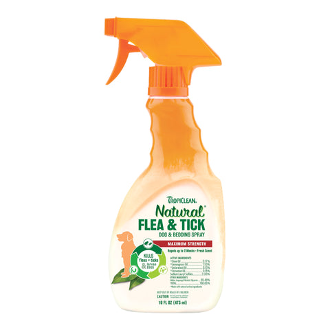 TropiClean Flea & Tick Spray for Pets 16oz.