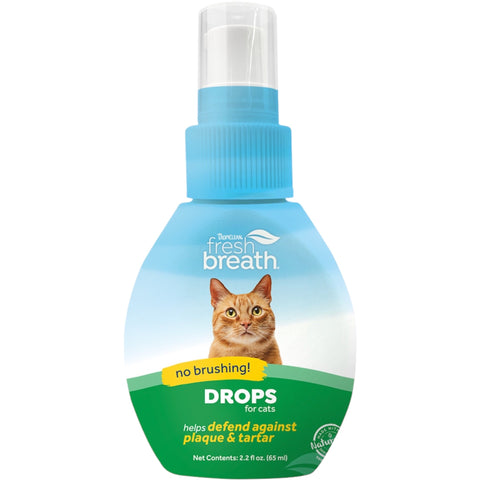 TropiClean Fresh Breath Oral Care Drops for Cats 2.2oz