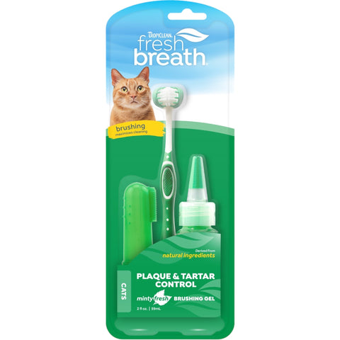 TropiClean Fresh Breath Oral Care Kit Cat 2oz.